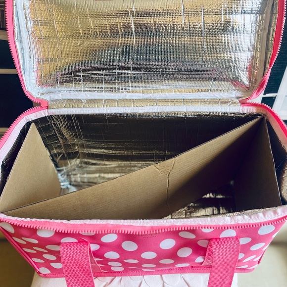 Kate Spade Pink and White Polka Dot Insulated Travel Bag - Picture 7 of 11